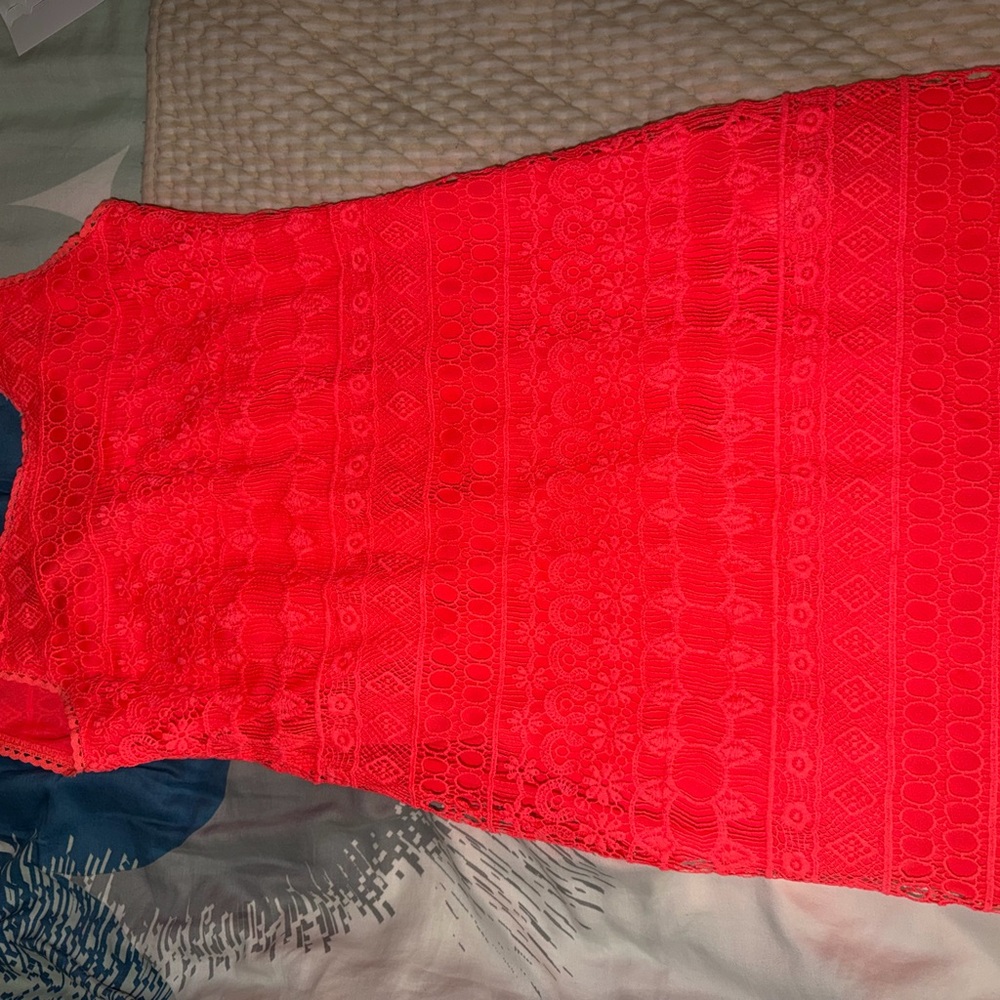Divided Coral Lace Dress H&M size 6